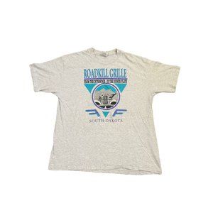 Vintage Rare Roadkill Grille South Dakota Novelty Shirt XL Gray Funny Location
